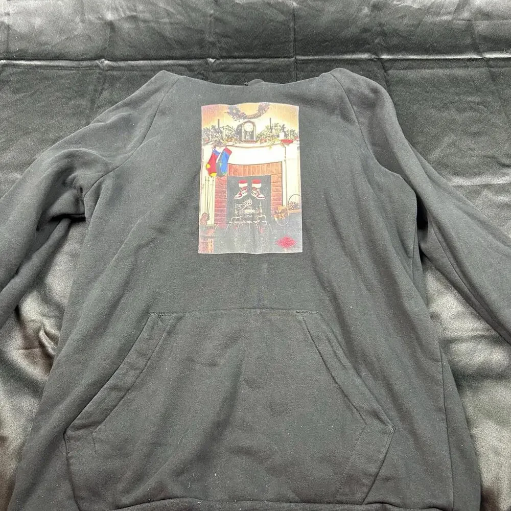 Jordan Mens Christmas Hoodie M Drawstring Hood‎ Festive EUC